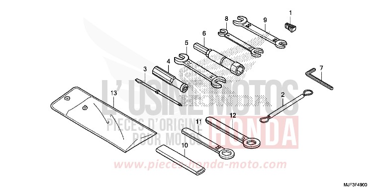 OUTILS de CTX700 ABS PEARL FADELESS WHITE (NH341) de 2014